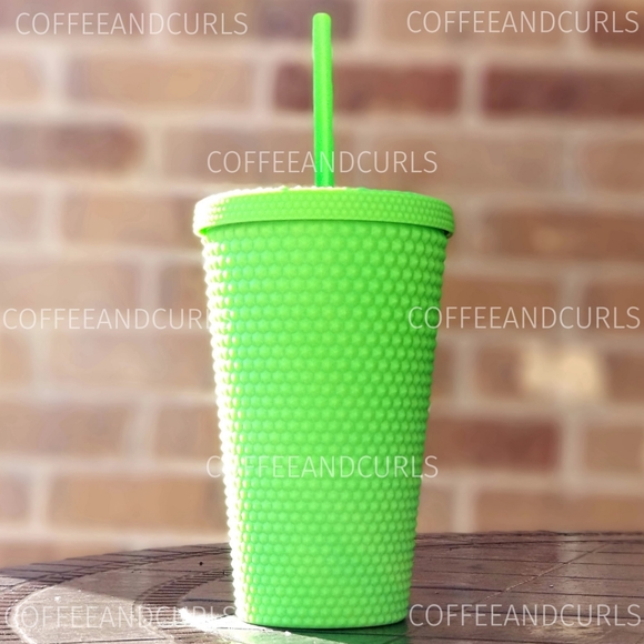 Starbucks Lime Neon Matte Green Studded Grande Cold Cup - Picture 5 of 7